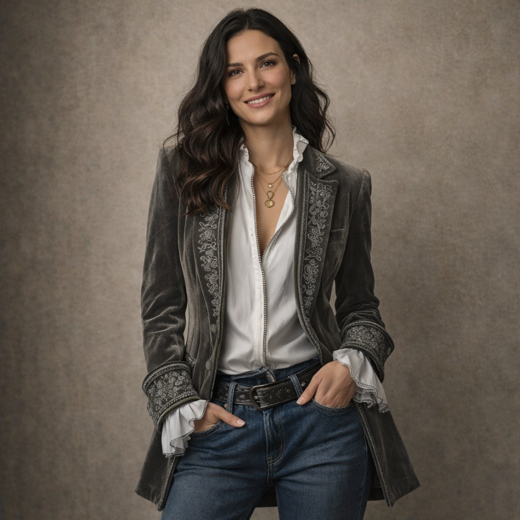 Nuria™ | Elegante chaqueta de terciopelo