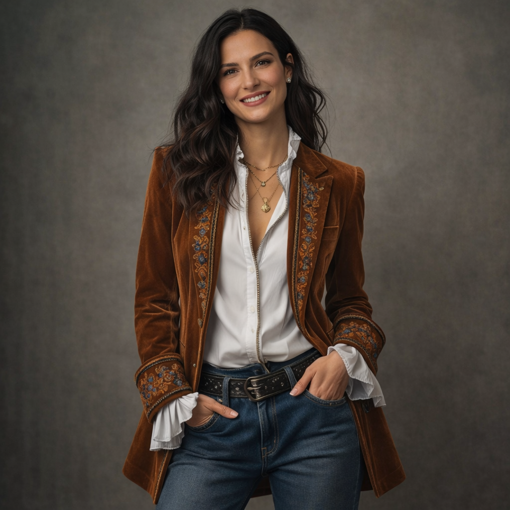 Nuria™ | Elegante chaqueta de terciopelo