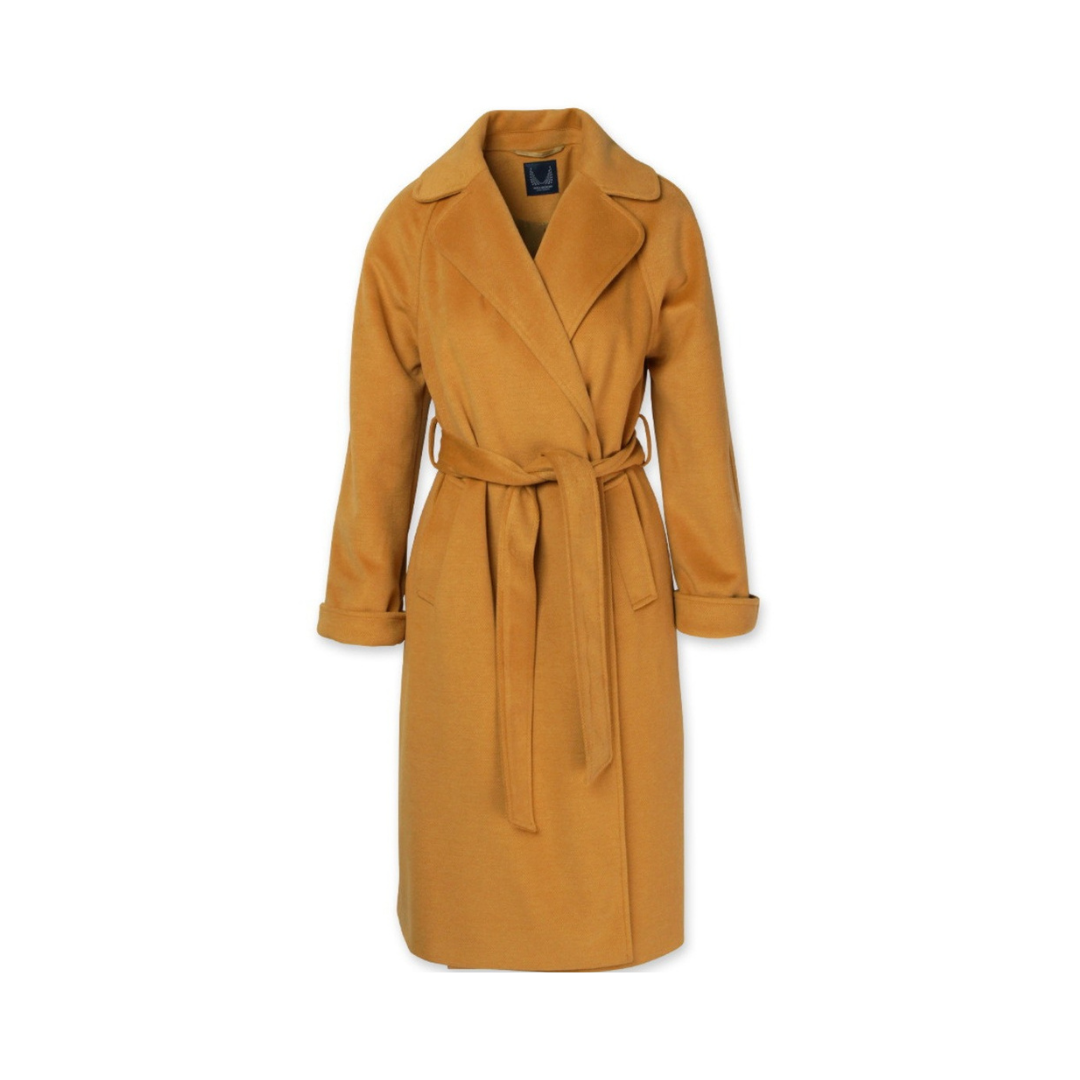 Abrigo largo con cinturon de lazo